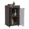 Tuhome Dukat Bar Cart, Two Shelves, Six Built-in Wine Rack, Four Casters, Espresso MLV4443 - alternate 5